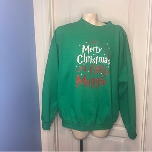 Green Christmas Harry Potter Sweater size Large